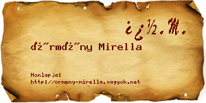 Örmény Mirella névjegykártya